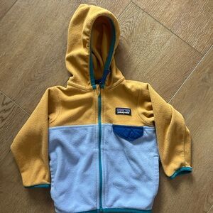 Patagonia Baby Yellow and Blue Fleece Hoodie